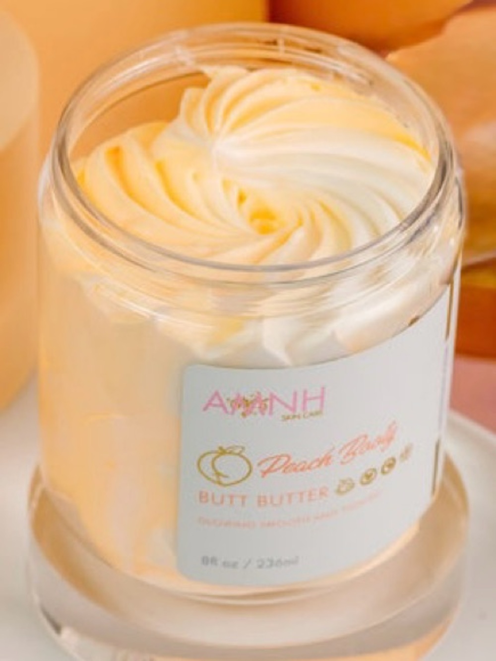 Aminnah Peach Booty Lifting & Tightening Whipped Butter, 8 oz